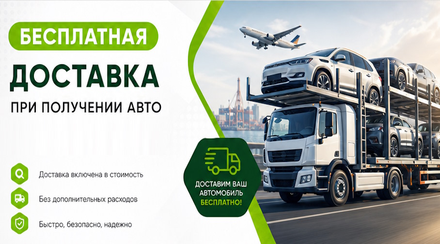 Акция! Бесплатная доставка по Тихорецке при получении авто